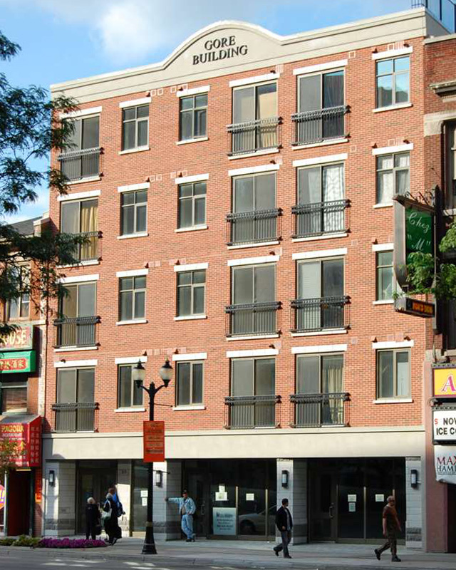 Street view of Gore Building at 89 King Street East, Hamilton