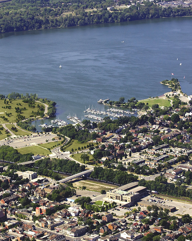 Aerial shot of West Harbour shoreline