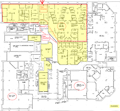 Floor Plan of Concourse Level of 350 King Street East