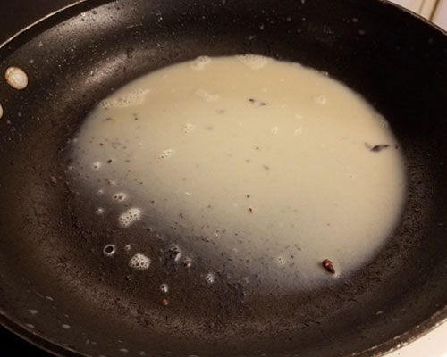 Coagulated cooking grease