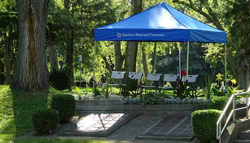 Funeral setup for Cremorial Niche