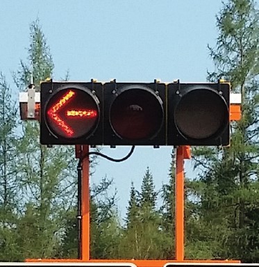 Driveway Assistance Device showing Left Turn Permitted Signal