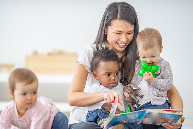 Child Care Staff and children at Licensed Child Care