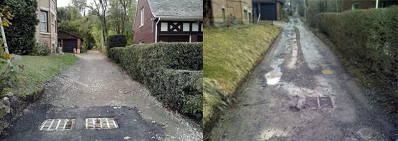 example of LID infiltration trench alleyway