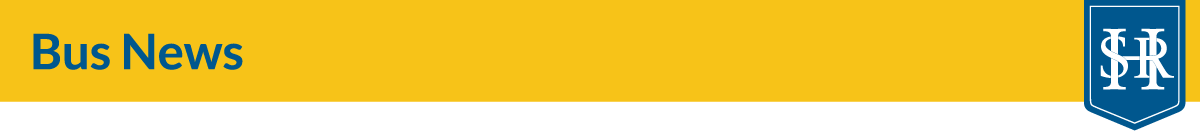 Decorative image, title "Bus News" on a yellow bar with HSR logo on the right.