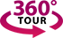 text 360 degree tour icon