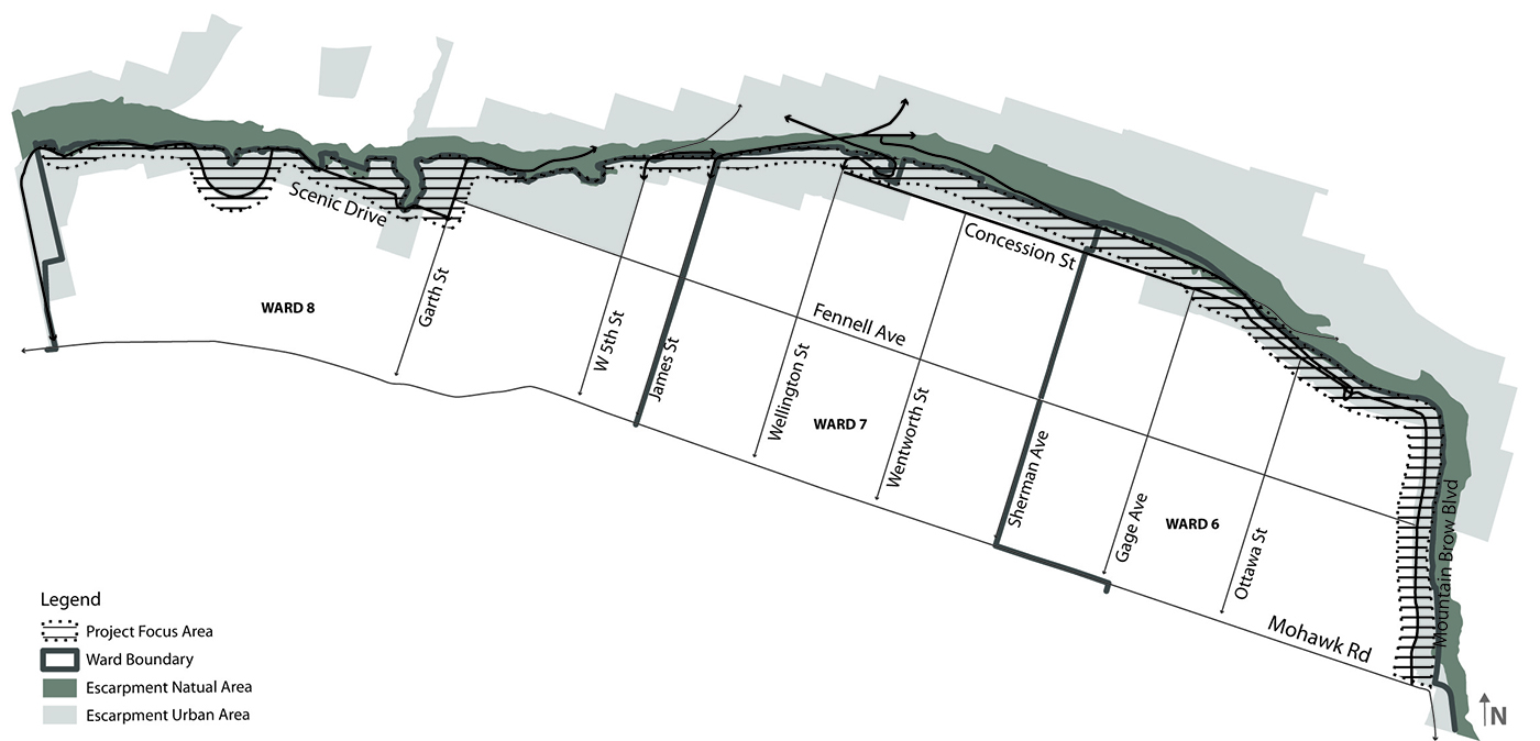 Study Area Map of Mountain Brow View Study and Management Plan