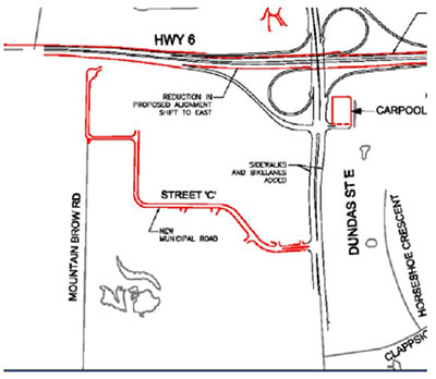 Study Area Map of 43 Highway 5 West