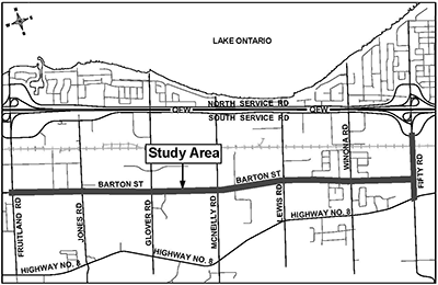 Study Area of Barton Street & Fifty Road