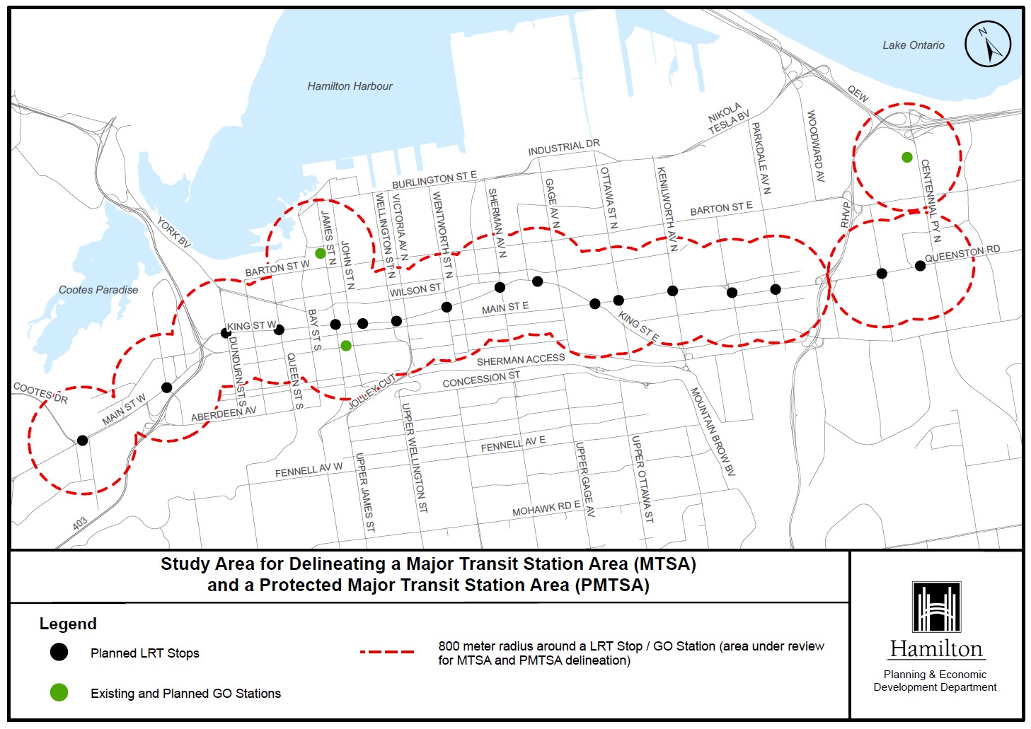 Study Area Map of Inclusionary Zoning for Delineating MTSA and PMTSA