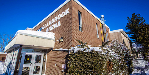 Front door entrance to Glanbrook Arena