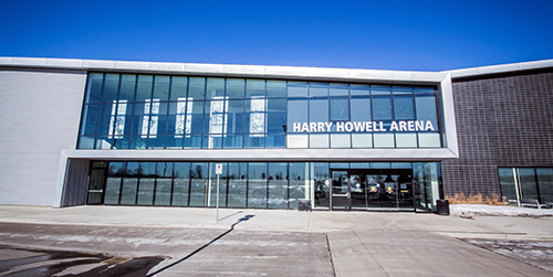 Front door entrance to Harry Howell Twin Pad Arena