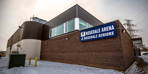 Front door entrance to Rosedale Arena