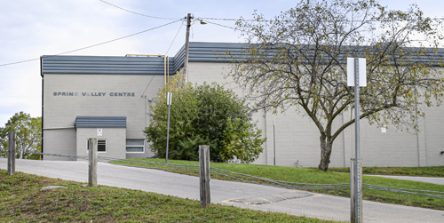 Front door entrance to Spring Valley Arena