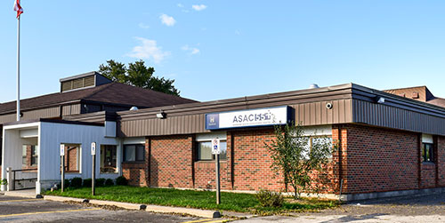 Front entrance to Ancaster Senior Achievement Centre