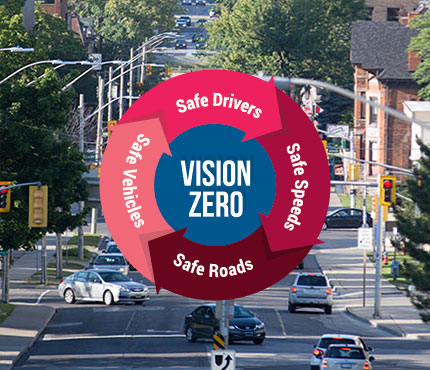 James Street with Vision Zero Logo