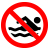 Icon for Not Safe for Swimming