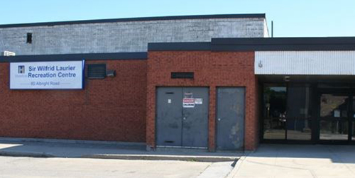 Front door entrance to Sir Wilfrid Laurier Recreation Centre