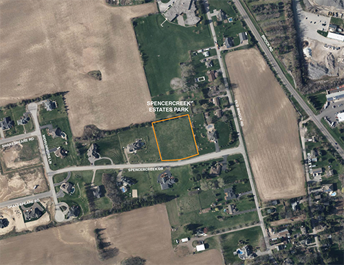 Aerial map of Spencercreek Estates Park