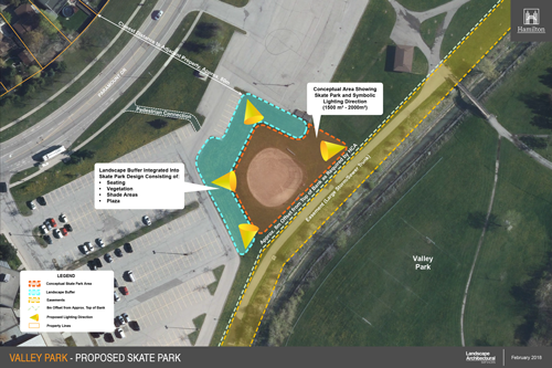 Map of Valley Skate Park