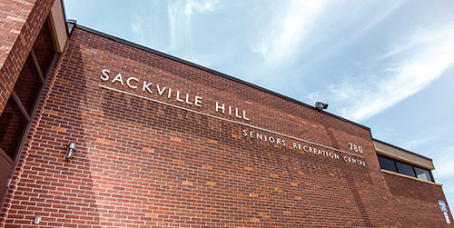 Front entrance to Sackville Hill Seniors Recreation Centre