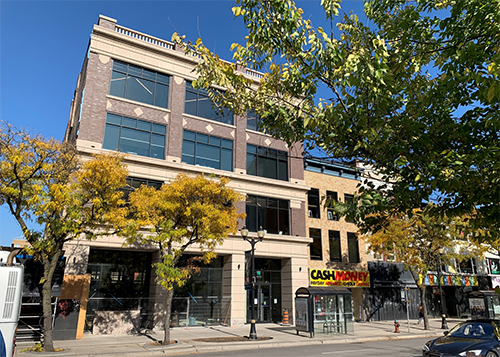 4 story brick mixed use building
