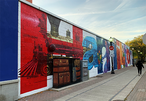 Mural on side of building