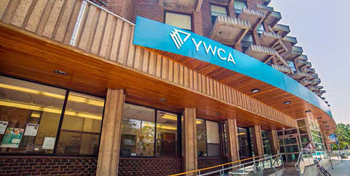External front entrance to YWCA Hamilton Active Living Centre - MacNab Street