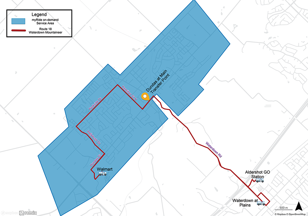 MYRide hybrid map