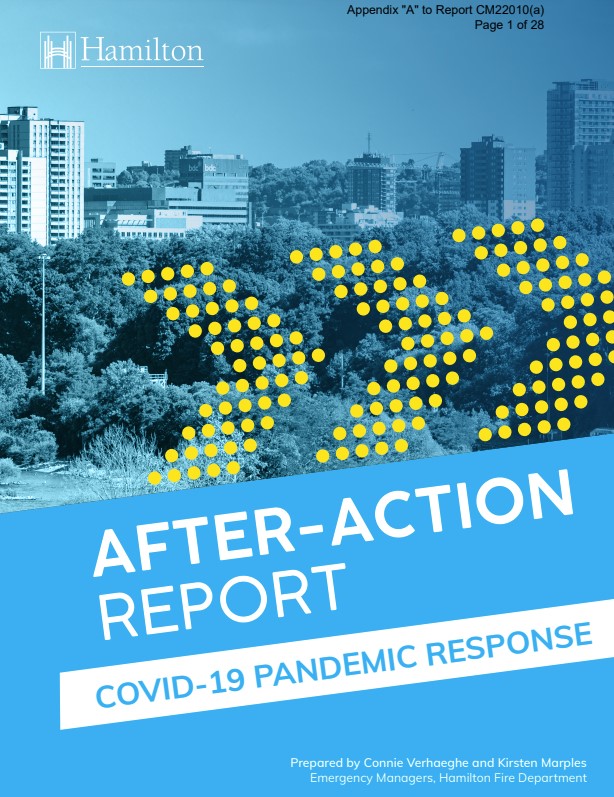 Report cover for After-Action Report for COVID-10 Pandemic