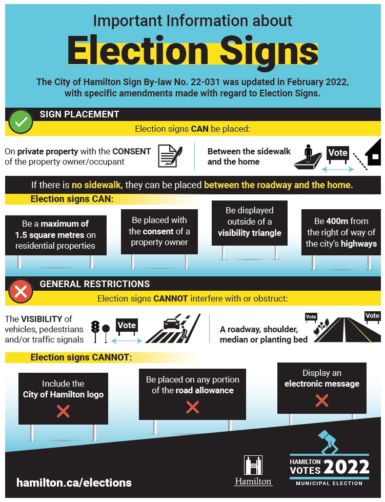 Cover of information sheet for election signs