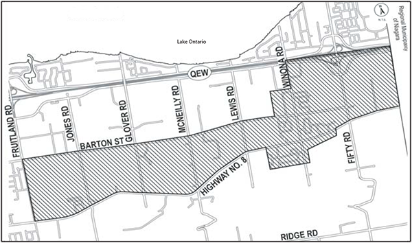 Map of Fruitland-Winona Secondary Plan Area
