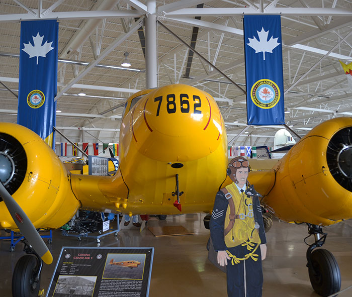 Interior of plane at Canadian Warplane Heritage Museum