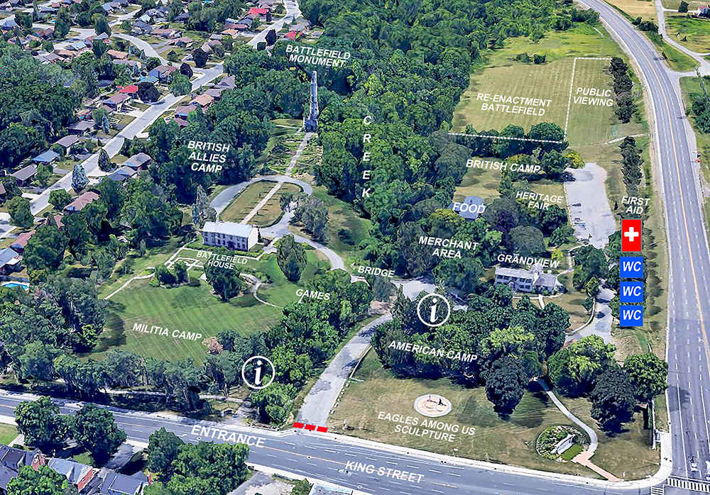 Battle of Stoney Creek re-enactment site map