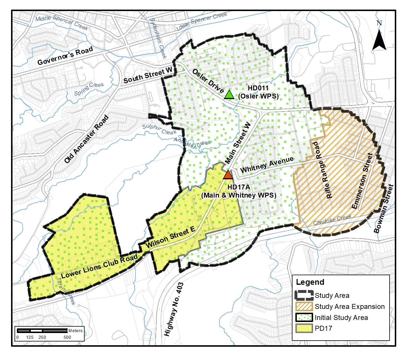 Study Area Map of Main & Whitney EA