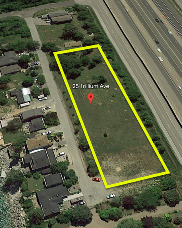 Aerial map of 25 Trillium Avenue, Hamilton