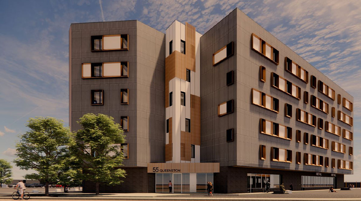 Rendering of 55 Queenston Rd - CityHousing Hamilton New Construction Project