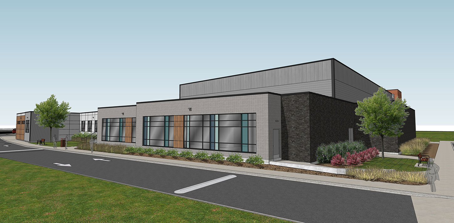 Sir Winston Churchill Recreation Centre Gym Expansion - rendering of new addition to gym