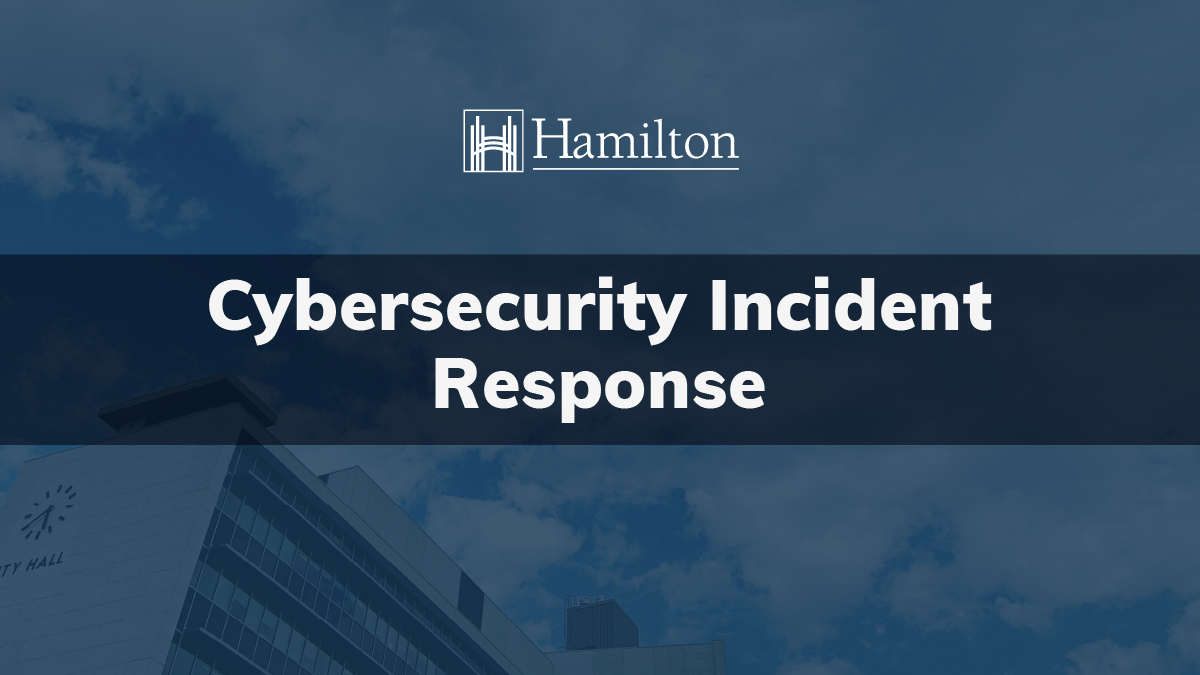 City of Hamilton logo, Cybersecurity Incident Response