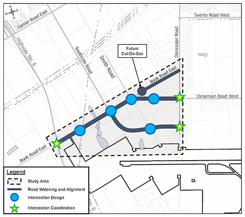 Map of study area for AEGD East-West Arterial Road Network Study