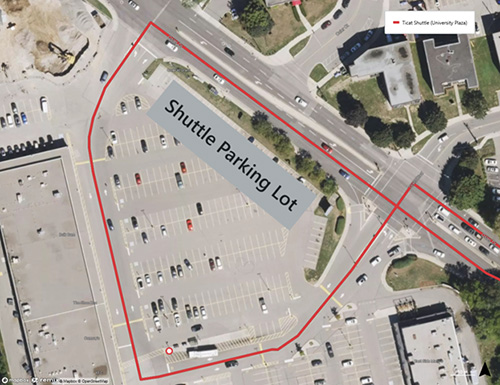University Plaza Park & Ride Location