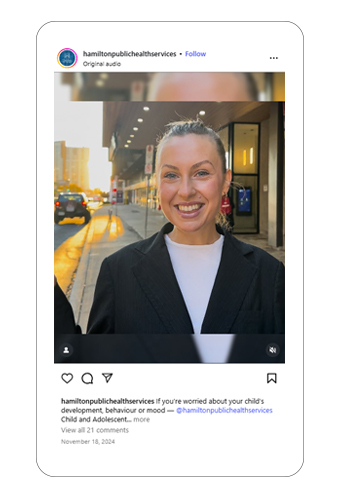 Screenshot of PHS instagram post