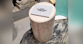 Commemorative plaque on round base