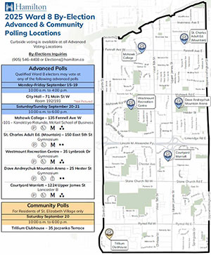 Thumbnail for 2025 Ward 8 By-Election Advanced & Community Polling Locations Map