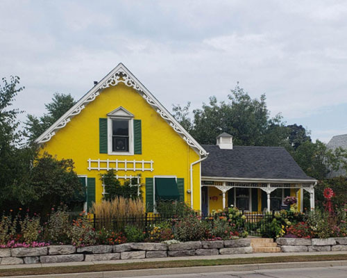 Circa 1840 farmhouse with bargeboard and covered porch
