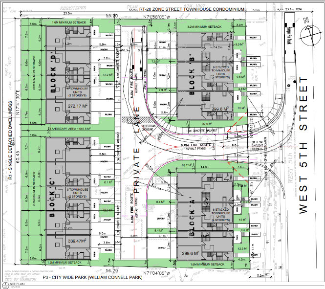 Proposed rendering of development for 1042-1050 West 5th Road, Hamilton