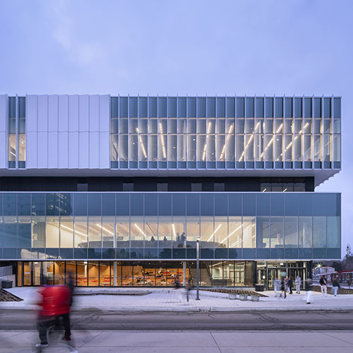 HUB for student life with wellness, athletics and recreational spaces for students.