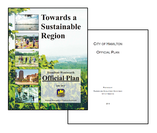 Cover pages for former Hamilton-Wentworth Official Plans