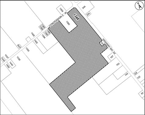 Location map for 1348 Concession Road 2 West