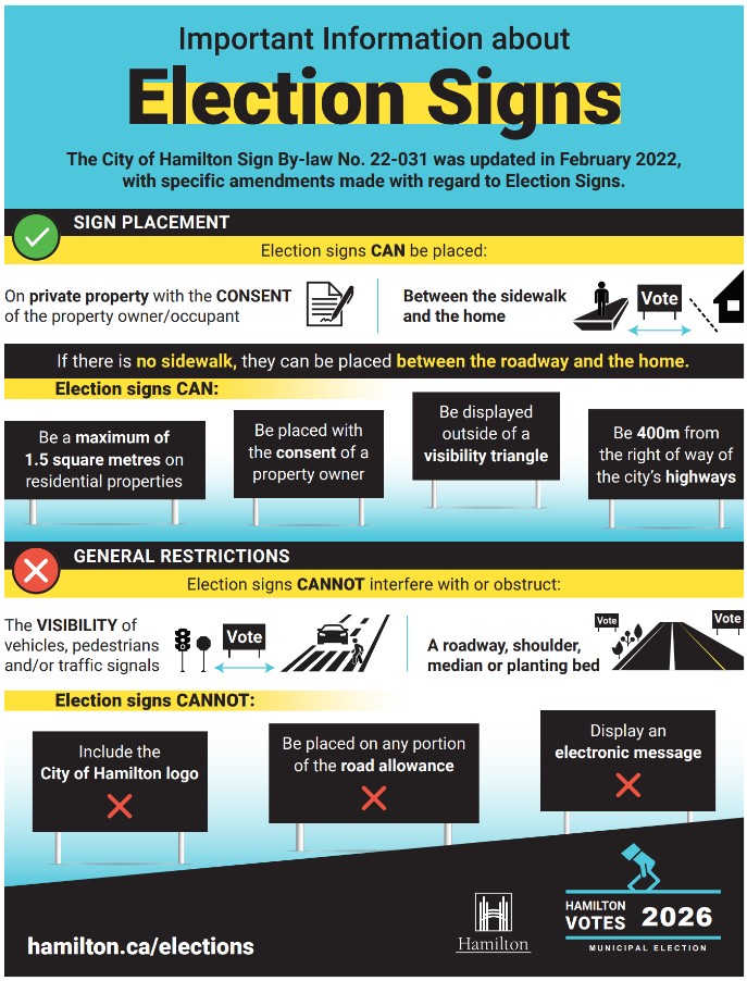 Cover of information sheet for election signs